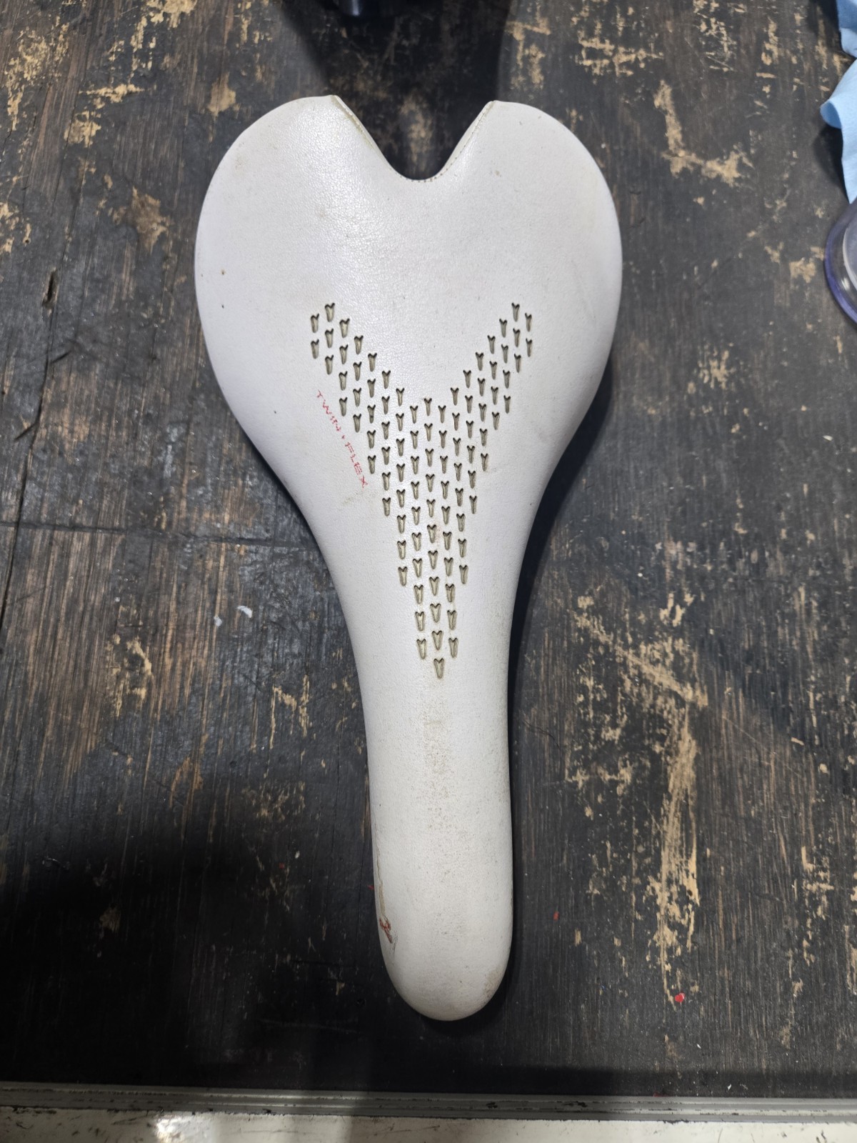 Fizik Twin Flex White Racing Saddle Carbon Chromoly Road Bike Synthetic