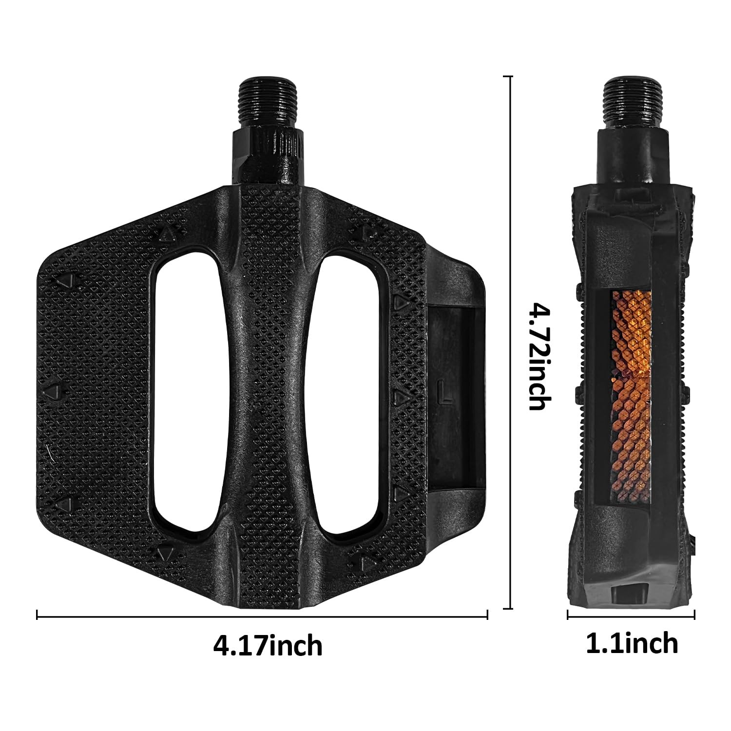 Bike Pedals Universal Fit Bicycle Pedal 9/16″ Non-Slip Durable Lightweight