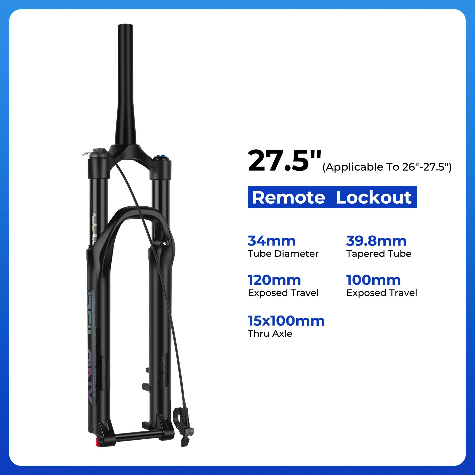 15x110mm0 29inch Air Oil Front Suspension Thru Axle Mountain Bicycle Fork Part