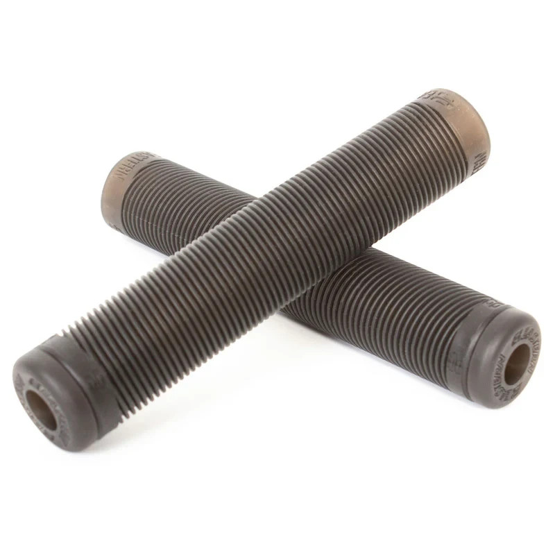 Eastern Bicycle BMX Bike Riblet Grips with Bar Ends Flangeless Translucent Black