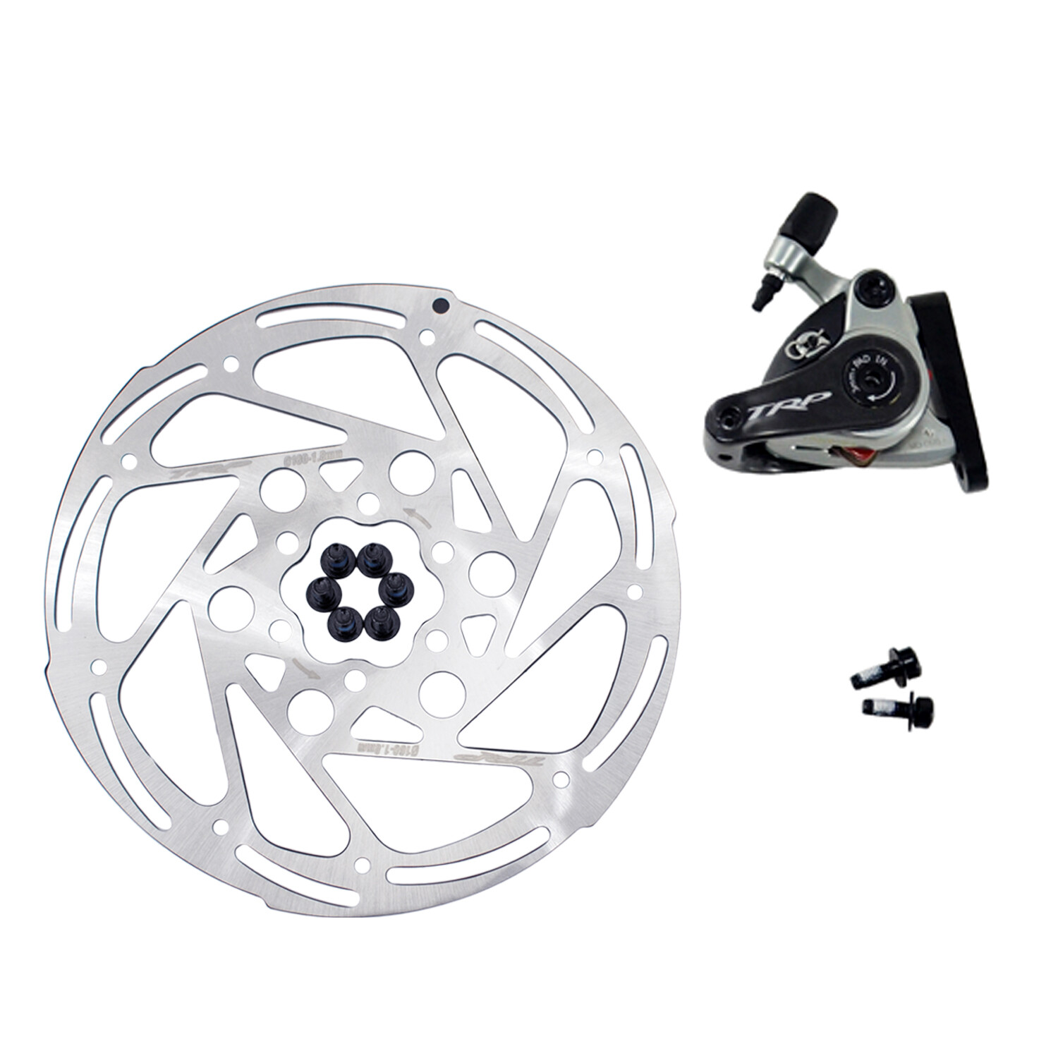TRP SPYRE SLC Cycling Carbon Flat Mount Mechancial Disc Brake Set 160mm Rotor