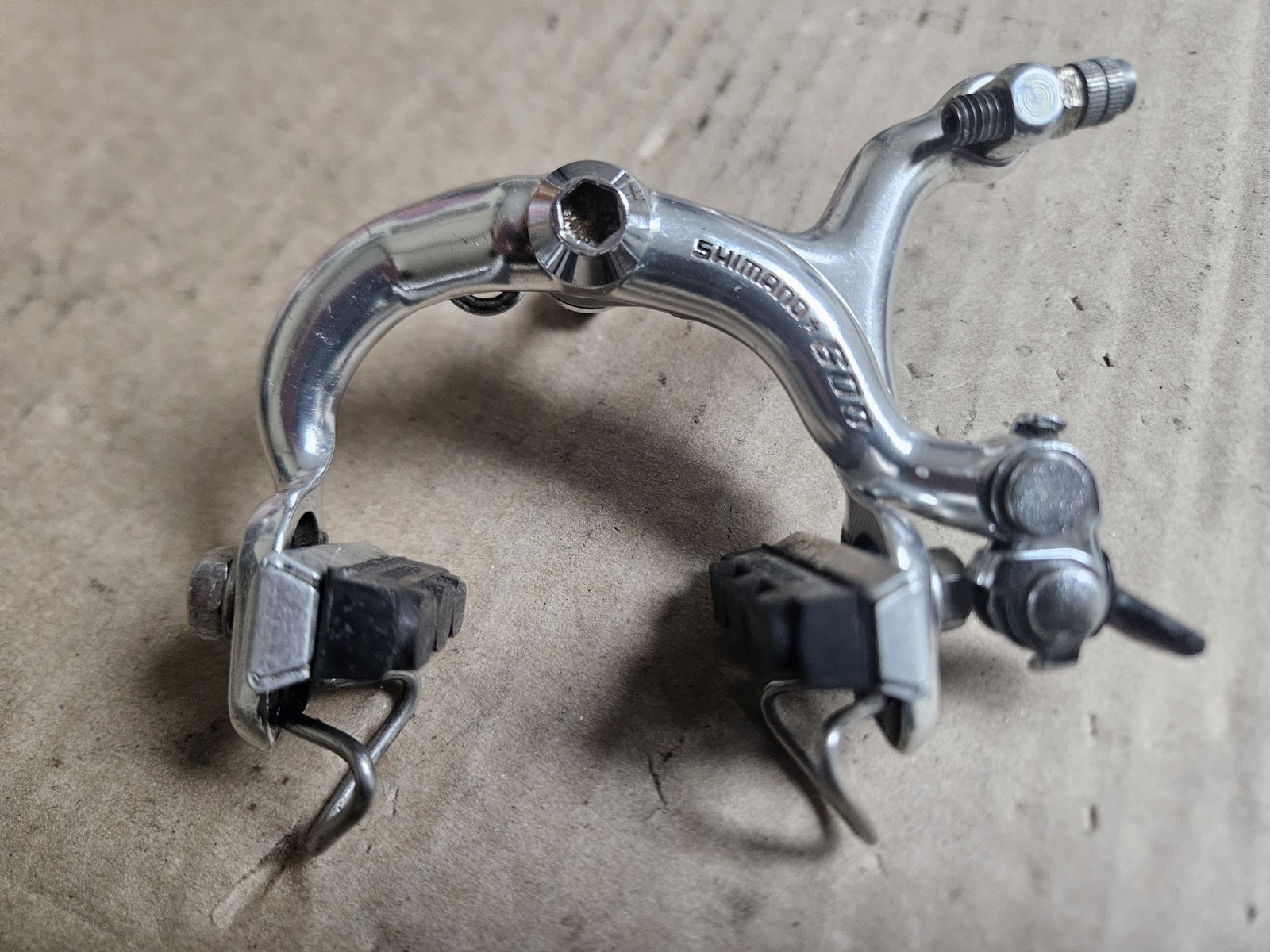 Vintage Shimano 600EX BR-6200 Arabesque Caliper Brakeset, single pivot, nutted