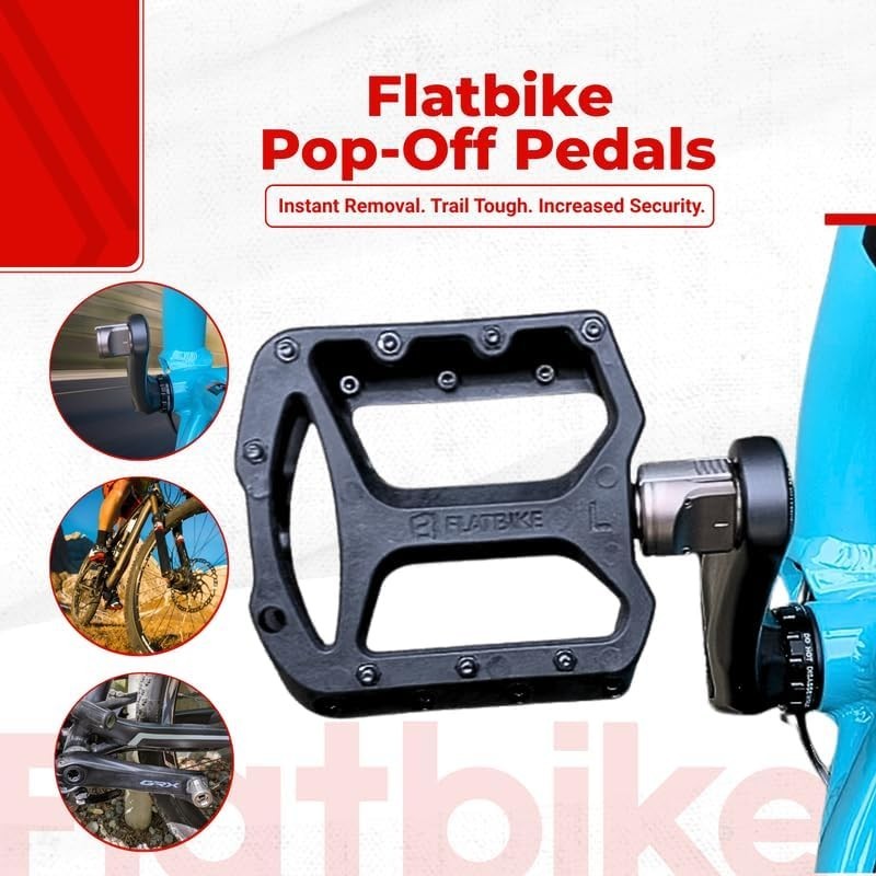 Quick-Release Bike Pedals for Mountain & E-Bikes | Removable, Space-Saving, Dura