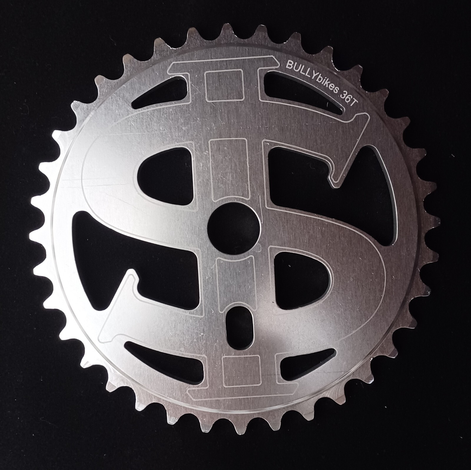 BULLY BMX BIG MONEY SPROCKET GEAR 19mm spindle USA Made! 3/32″ 36 tooth SILVER