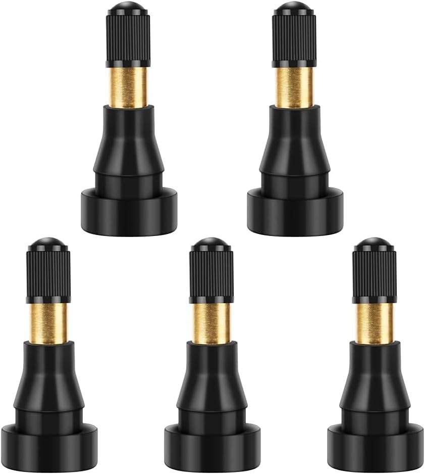 5 Pcs High Pressure Tire Valve Stems – Heavy-Duty Rubber Snap-in Valve TR600