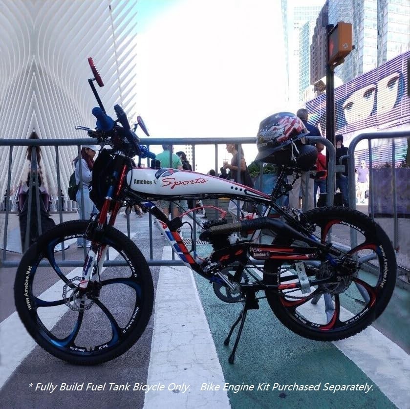 Fuel Tank Frame Integrated 26″ Bicycle with 0.6 Gallon 2.7L Gas Frame Motor Bike