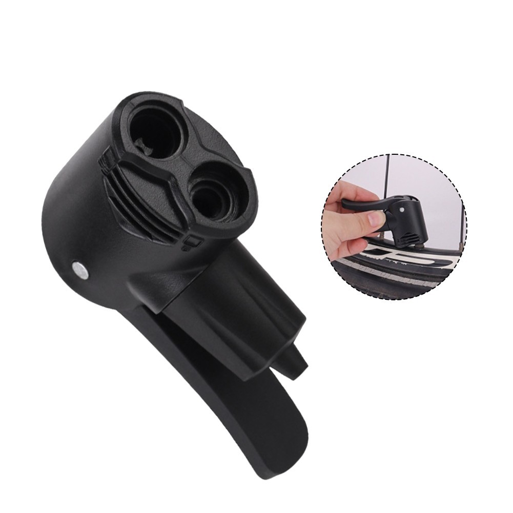 Doublehead Bicycle Pump Valve Adapter for Road Mountain Bike Tire Inflation