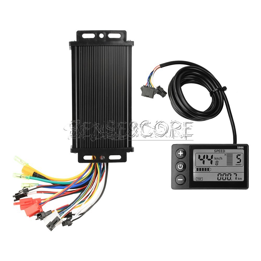 36V48V64V 30A Sine Wave Brushless Motor Controller 750-1500W Driver S866 LCD
