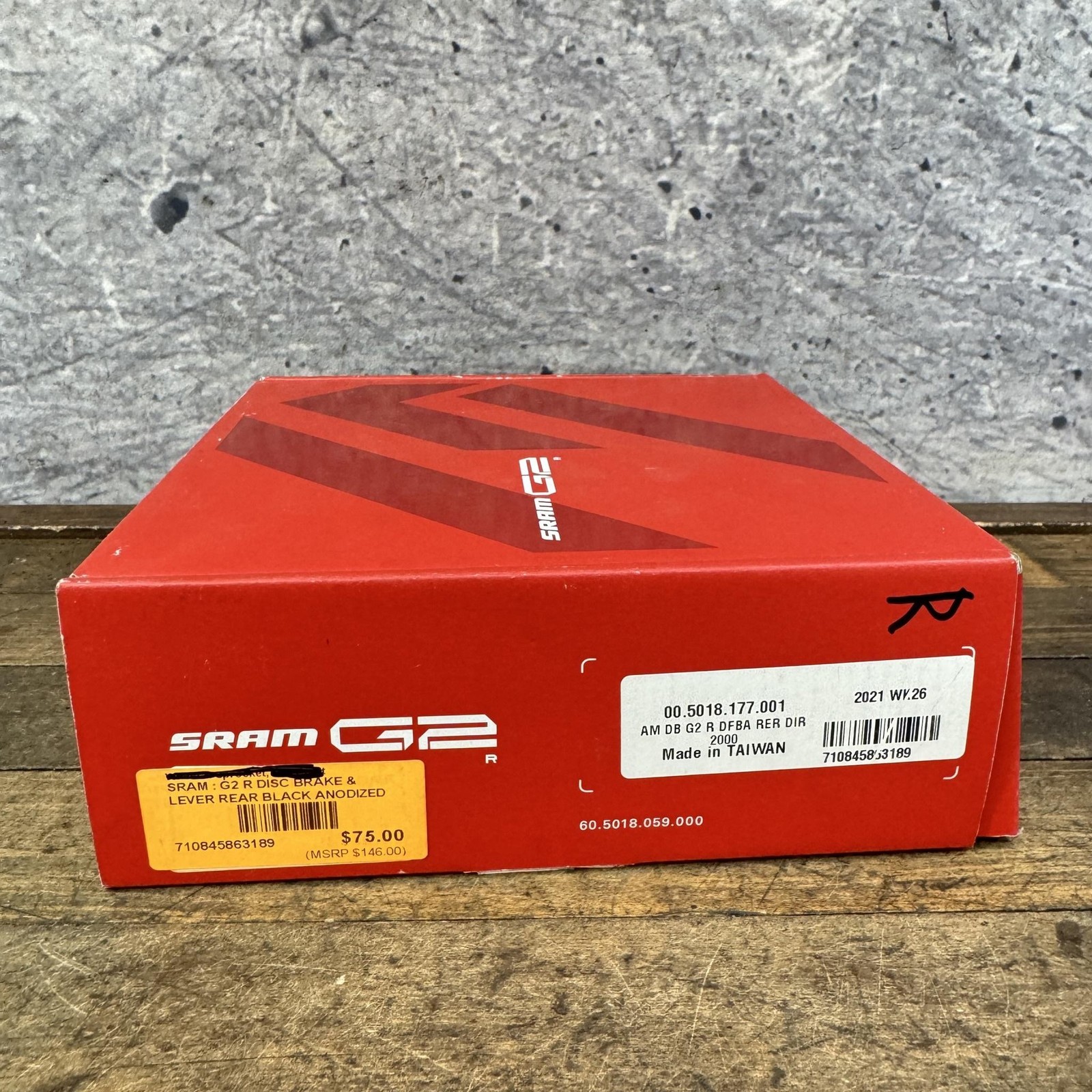 SRAM G2 R Hydraulic Disc Brake Rear Caliper Lever Black MTB 2000mm Hose Bike