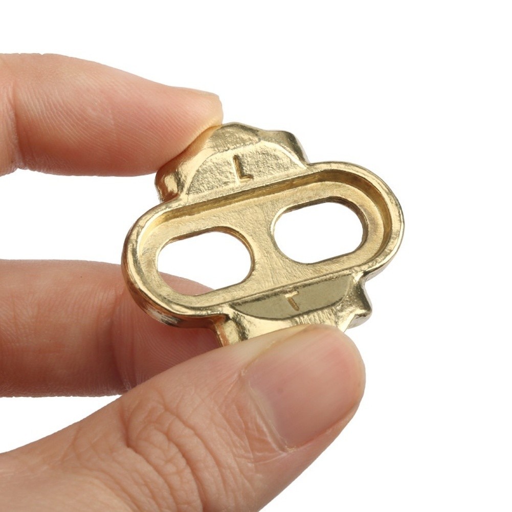 Golden Alloy Pedal Clips for Mountain Bike Shoes Designed for Secure Attachment