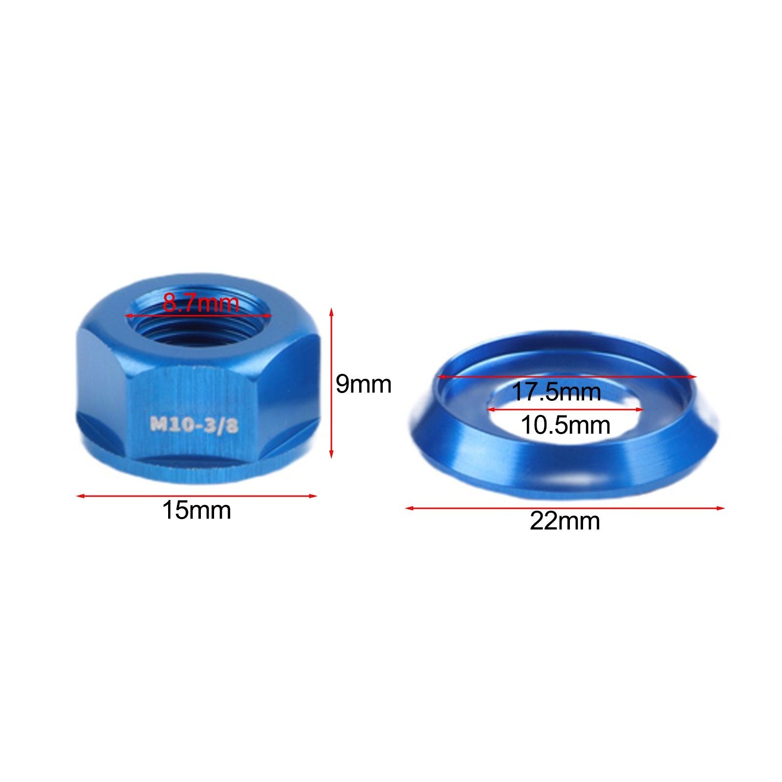 Aluminum Alloy Nuts 2pcs Package 7075 Aluminum Alloy Material Easy Installation