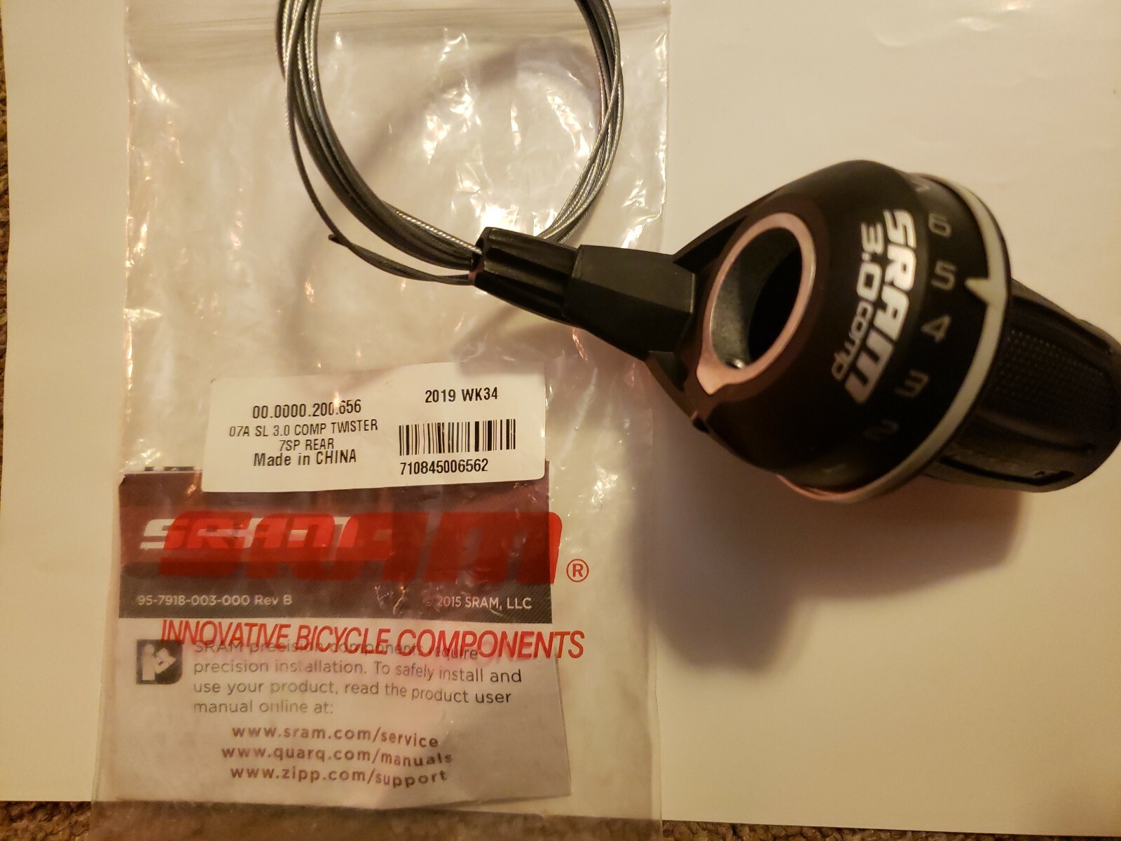 SRAM 3.0 Comp 7 Speed Bicycle Twist Shifter