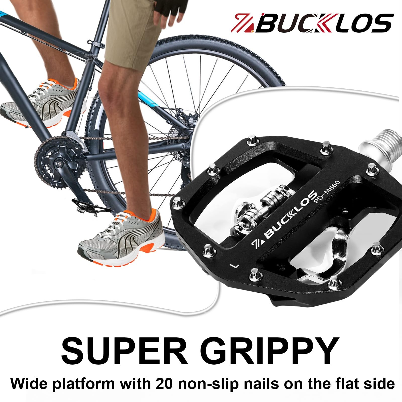 SPD Dual Sided Clipless Pedals for Mountain & Road Bikes – Shimano Compatible