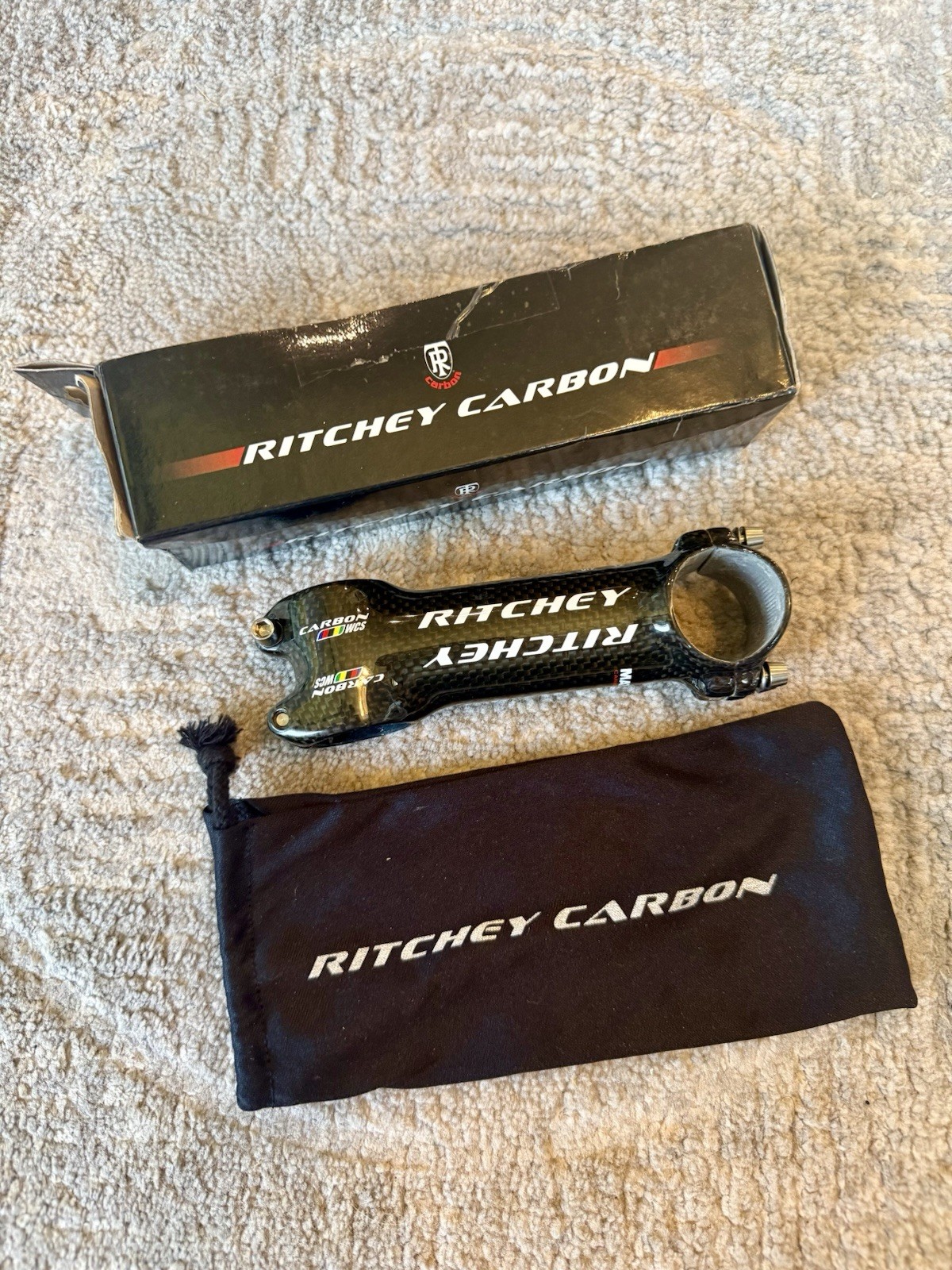 Ritchey WCS Axis 4 Carbon Bicycle Stem, 110mm, 6° Rise/Drop, Threadless, 121g
