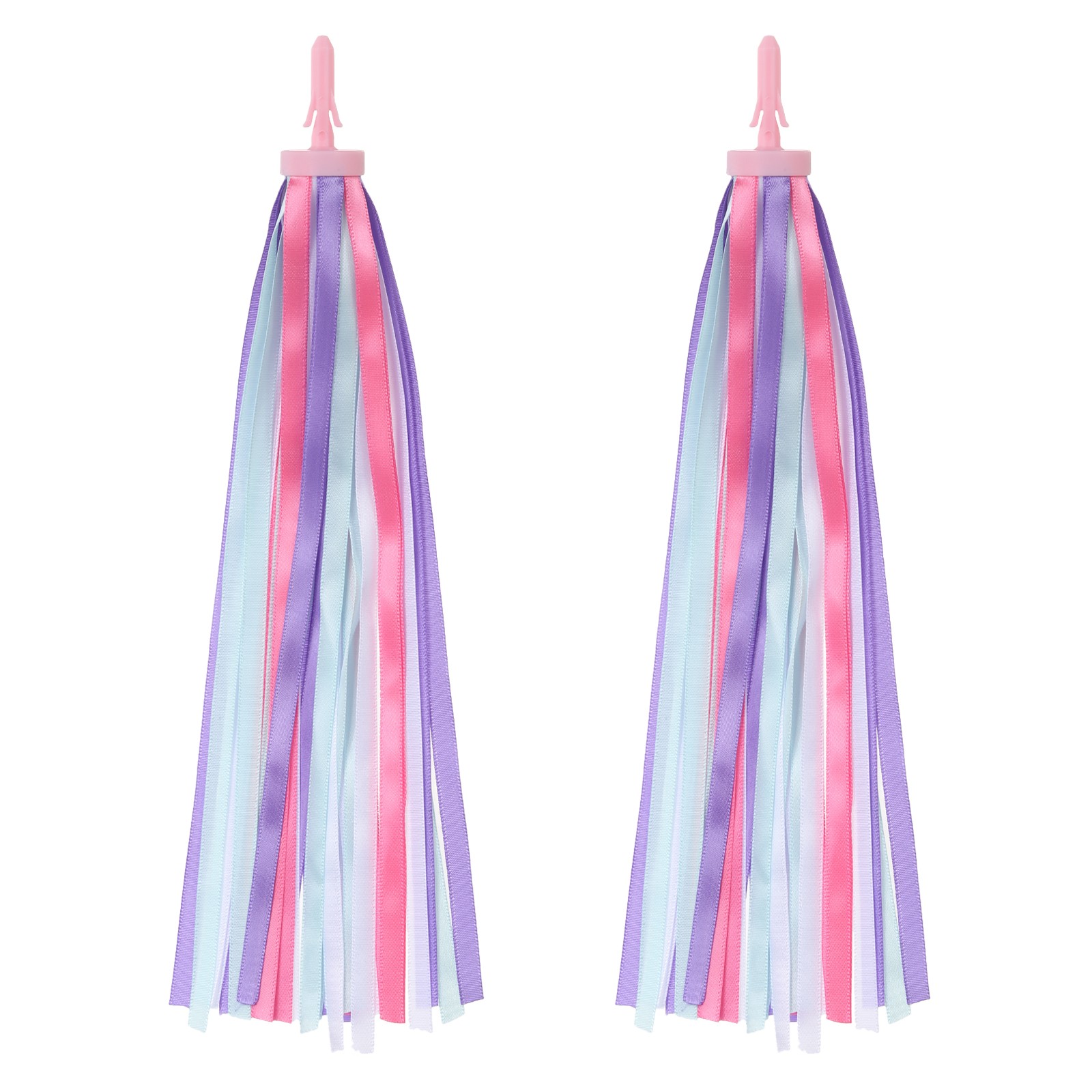 Bike Streamers Scooter Handlebar Tassels Grips Ribbon Purple Pink New