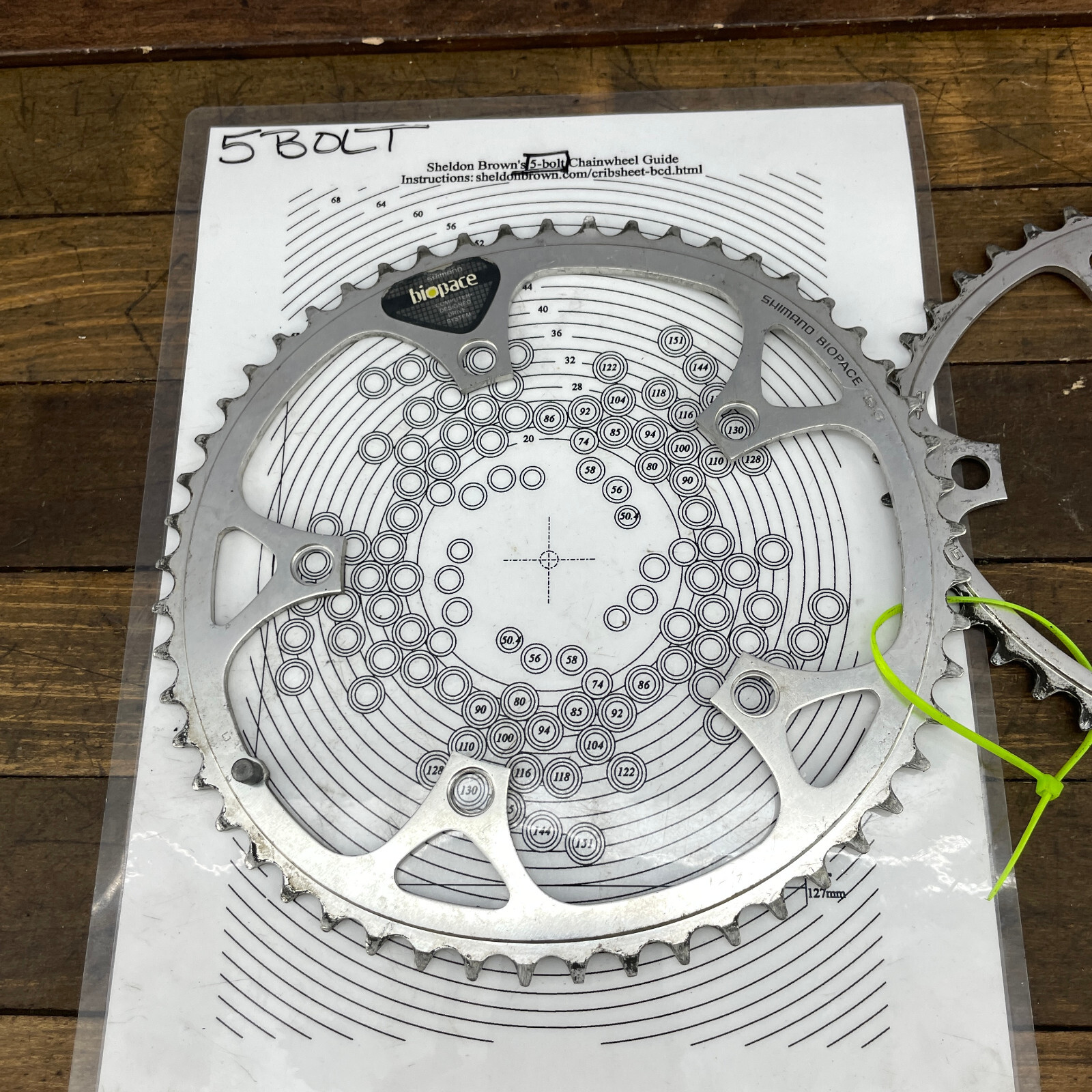 Vintage Shimano 600 Biopace Chainring Set 130 BCD 52 42 Tooth Ring 52t 42t 80s