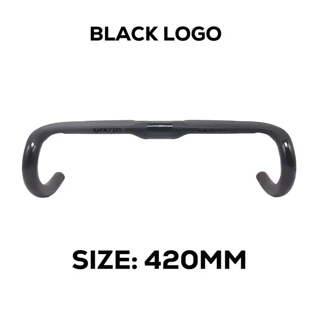 Road Bike Handlebar 380mm/400mm/420mm/440mm Black Matt Fully Internal Routing