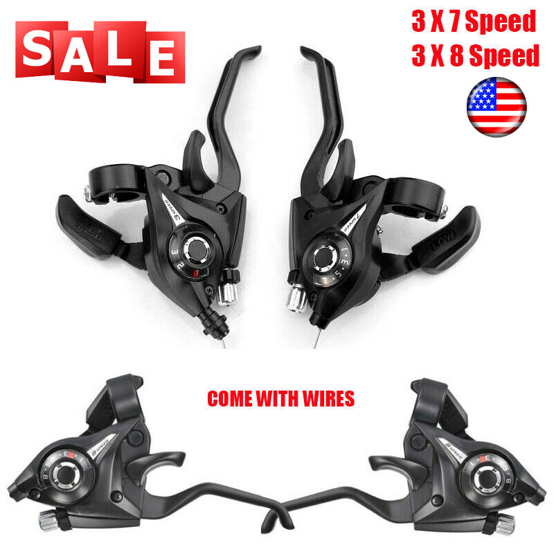 New Shimano ST-EF51 7 8 21 24 Speed GEAR MTB Bike Shifter Lever Right Left Combo