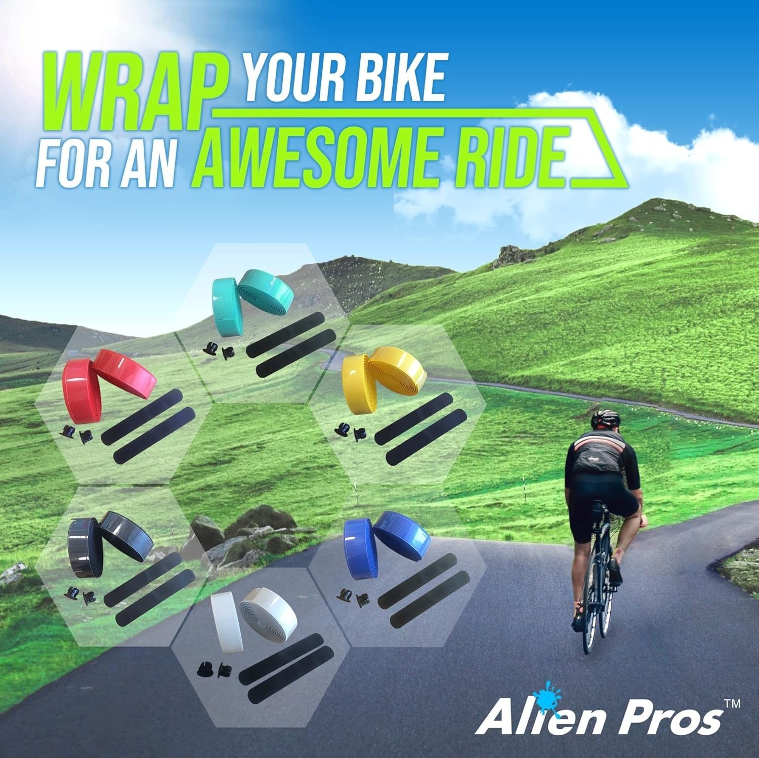 Bike Handlebar Tape Set of 2 White