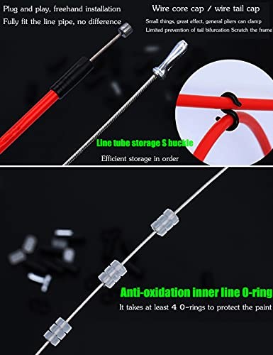 2-in-1 Universal Bike Brake & Shifter Cable Kit | High-Carbon Steel Black