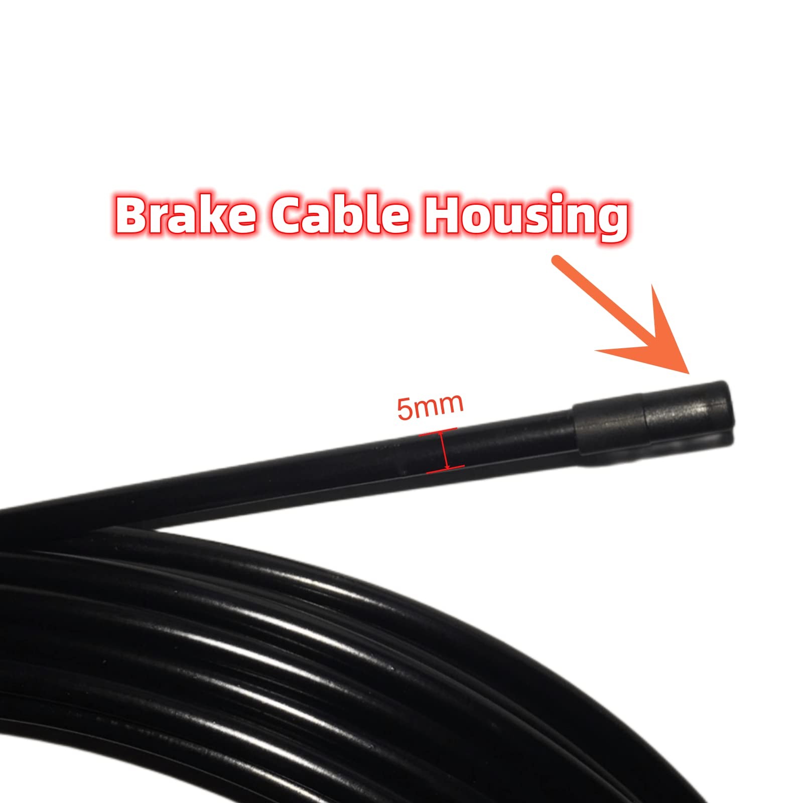 YaeMarine 5mm X 50ft Bicycle/Bike Lined Brake Cable Housing with 30Pcs Cable …