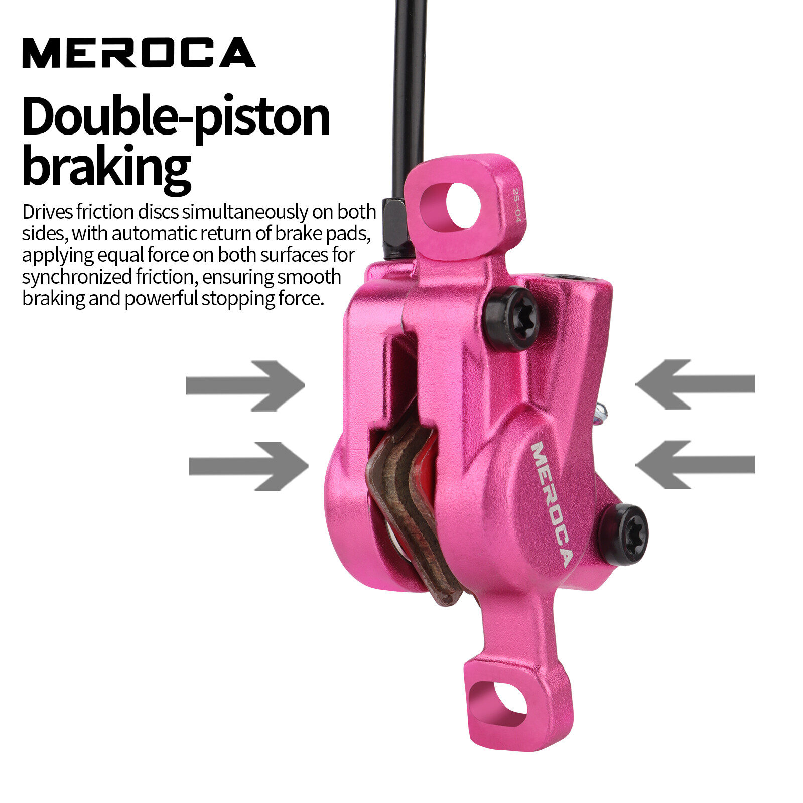 MEROCA MTB Bike Hydraulic Disc Brake 2-Piston Front/Rear 800/1400mm +160mm Rotor