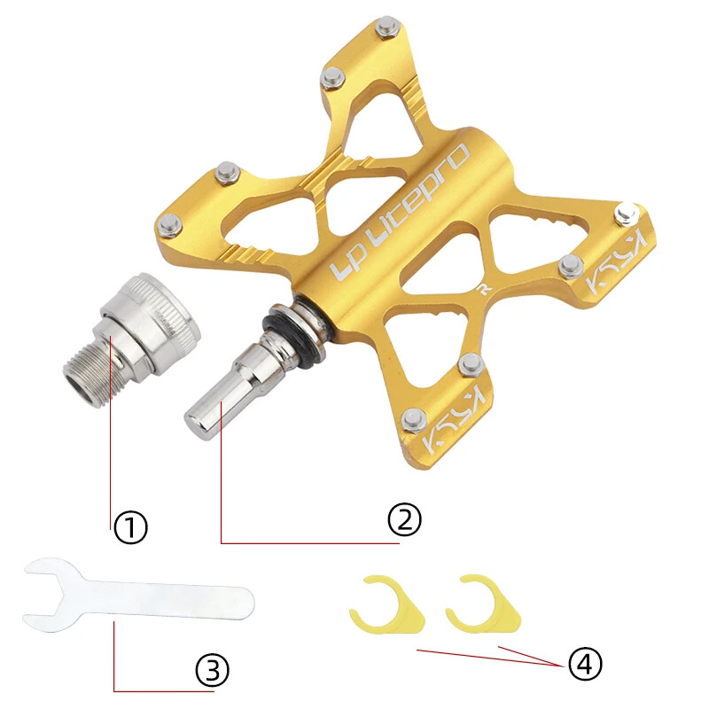 Bike Quick Release Pedal Widened Non-slip DU Sealed Bearing Folding Bike Pedal