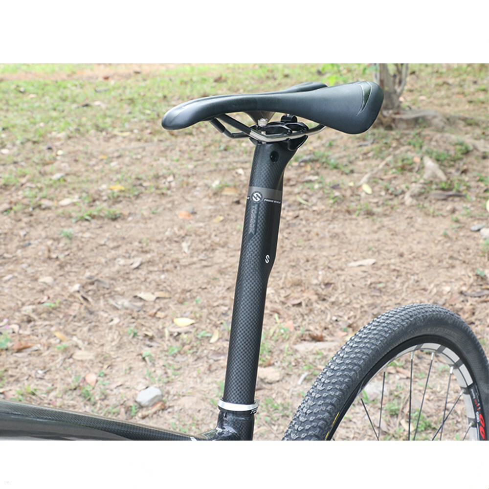 TOSEEK 3K Carbon Fiber Bike Seatpost MTB Road Bicycle Seat Post 27.2/30.8/31.6mm