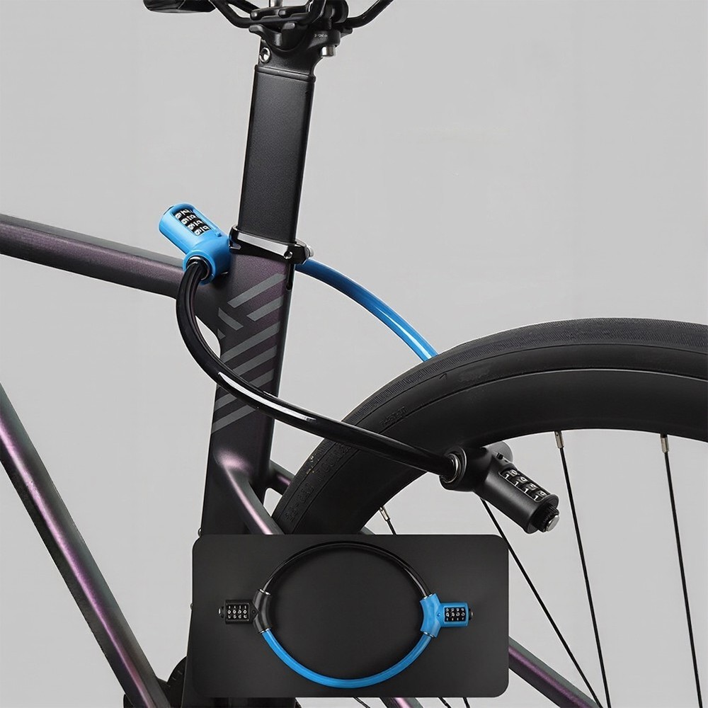 Bicycle U-Lock with 4 Digit Combination 12mm Steel Ring Zinc Alloy Core