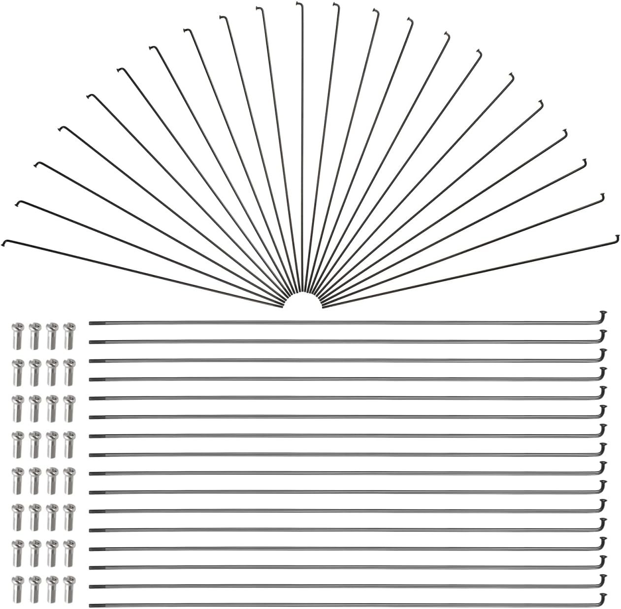36-Piece Bicycle Spokes Set – 260mm Stainless Steel for Versatile Bikes