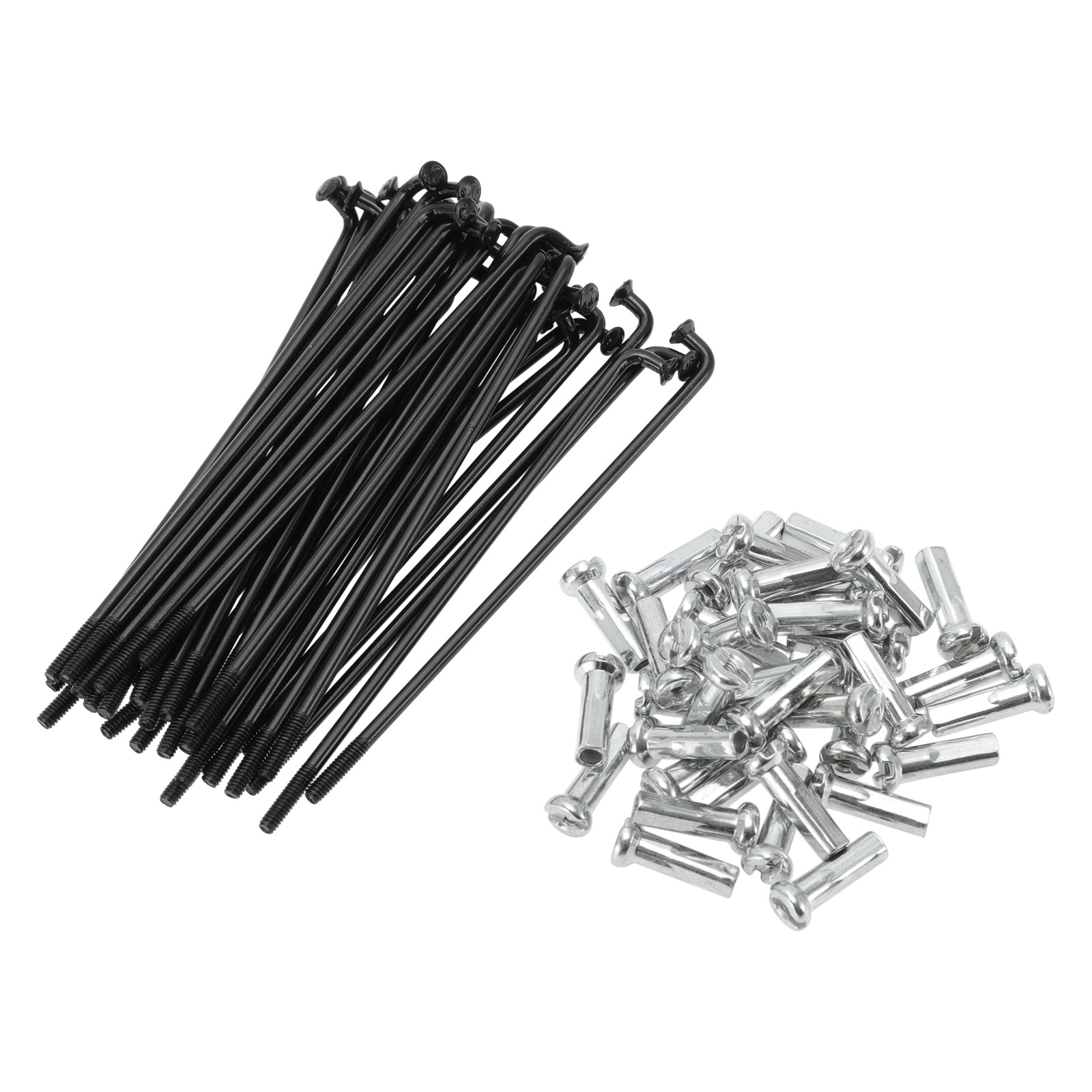 14G 74mm Length Bicycle Spokes Nipple Carbon Steel Black Universal