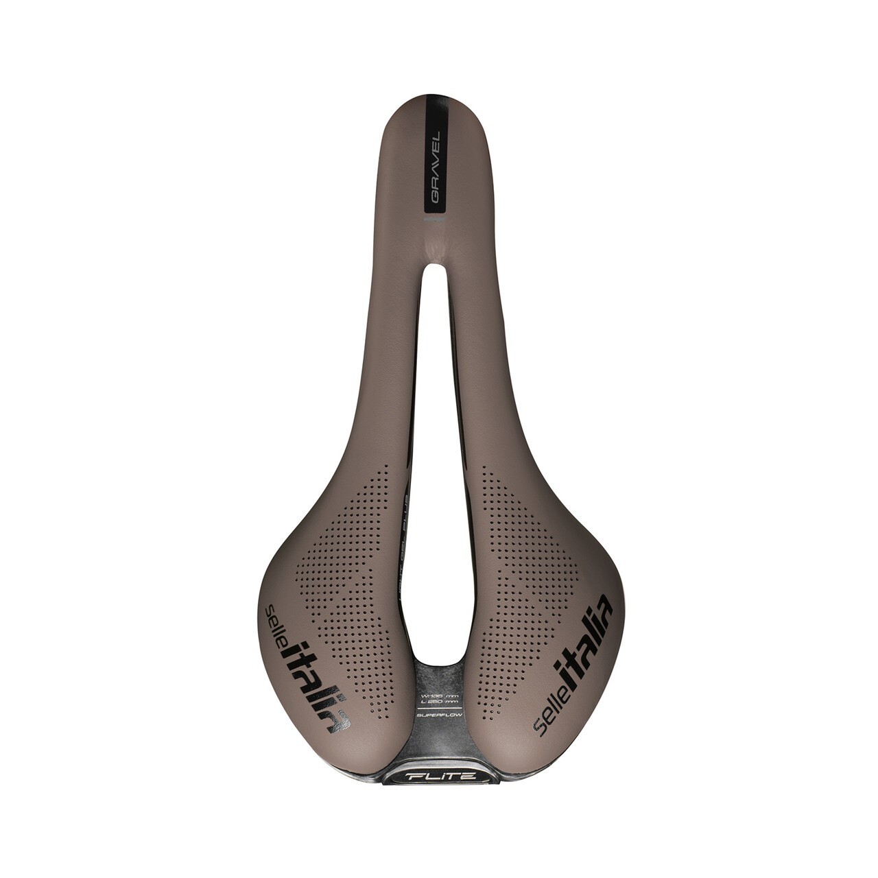 SELLE ITALIA SADDLE FLITE BOOST GRAVEL BROWN SUPERFLOW Ti316 S3 135MM 248MM NEW