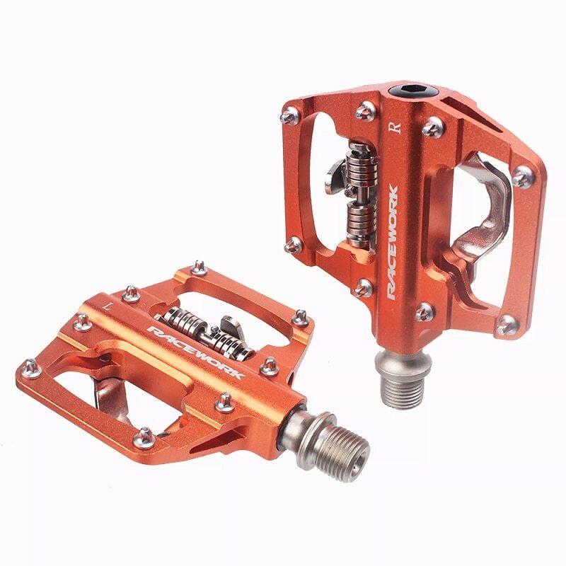 Racework Mtb Bike Pedals Self-Locking Spd Cleats Bearing Bicycle Clipless Pedals