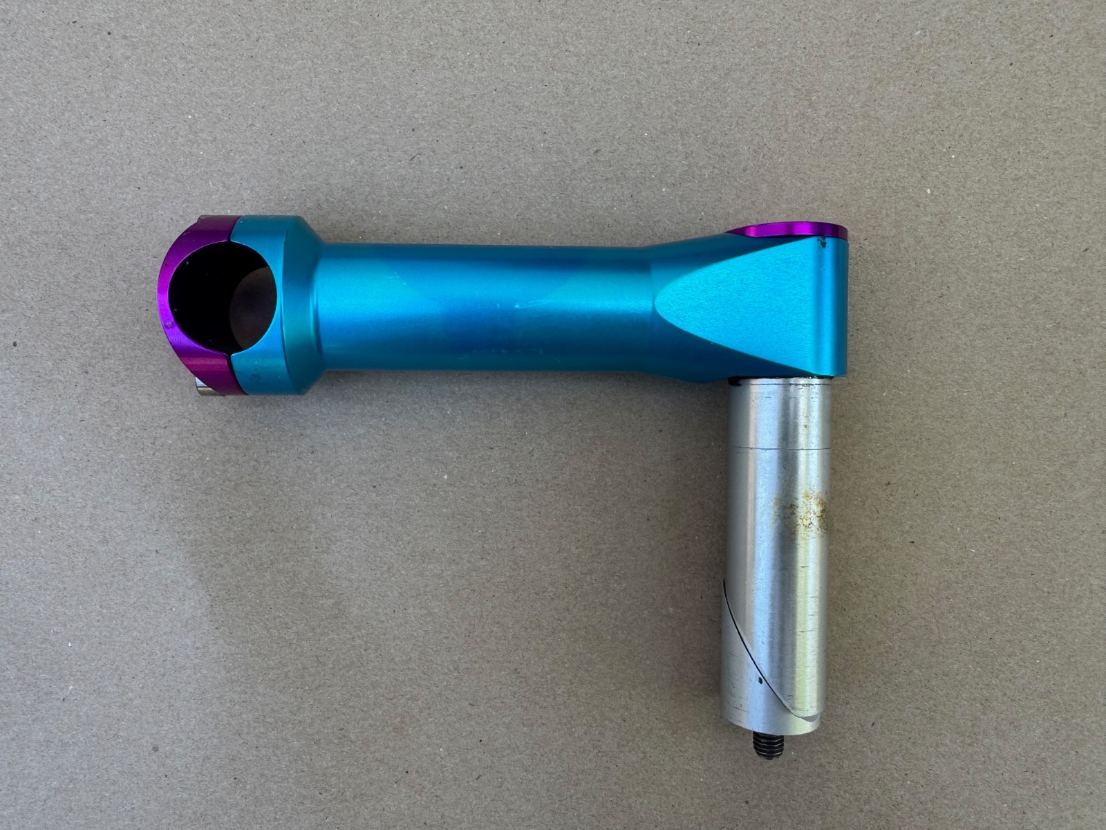 Ringle MTB Stem 135mm 25.4 0 Rise Tuquoise Purple Annodized