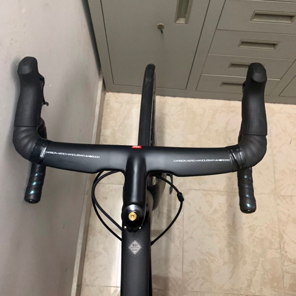 400/420/440mm Carbon Road Bike Integrated Handlebar Bicycle Bent Bars with Stem