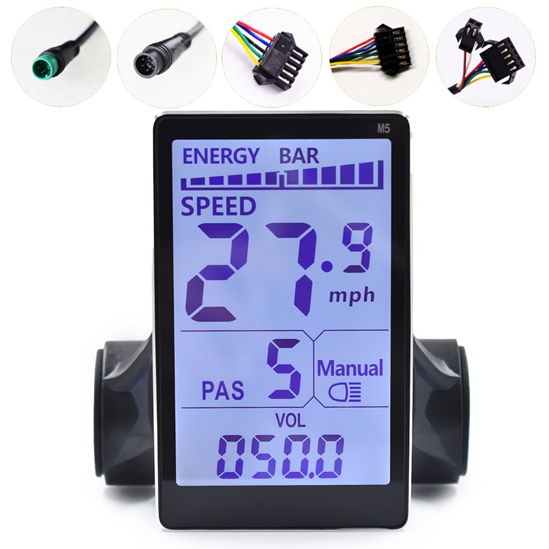 UART2 E-bike LCD Display Meter 24V-60V Bicycle Speedometer for Fatbike Screen