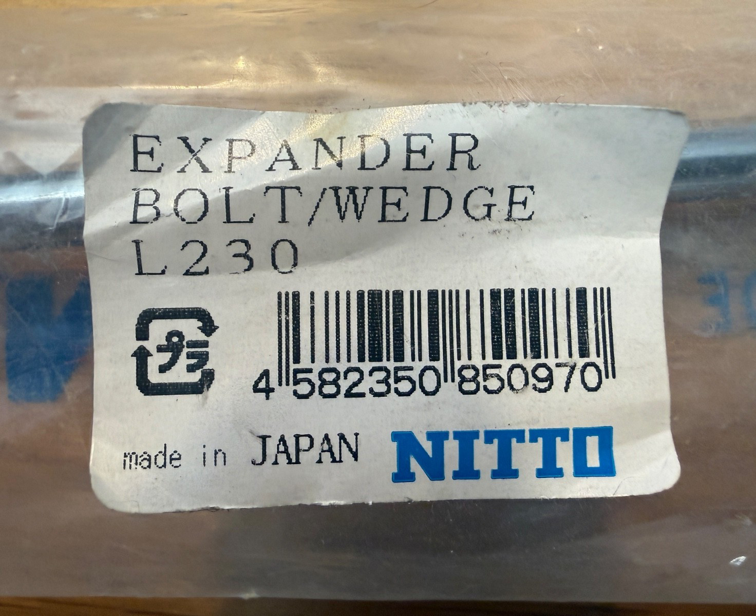 NEW In Package, Nitto Expander Bolt/Wedge for Technomic Stems: M8-1.25 x 230mm