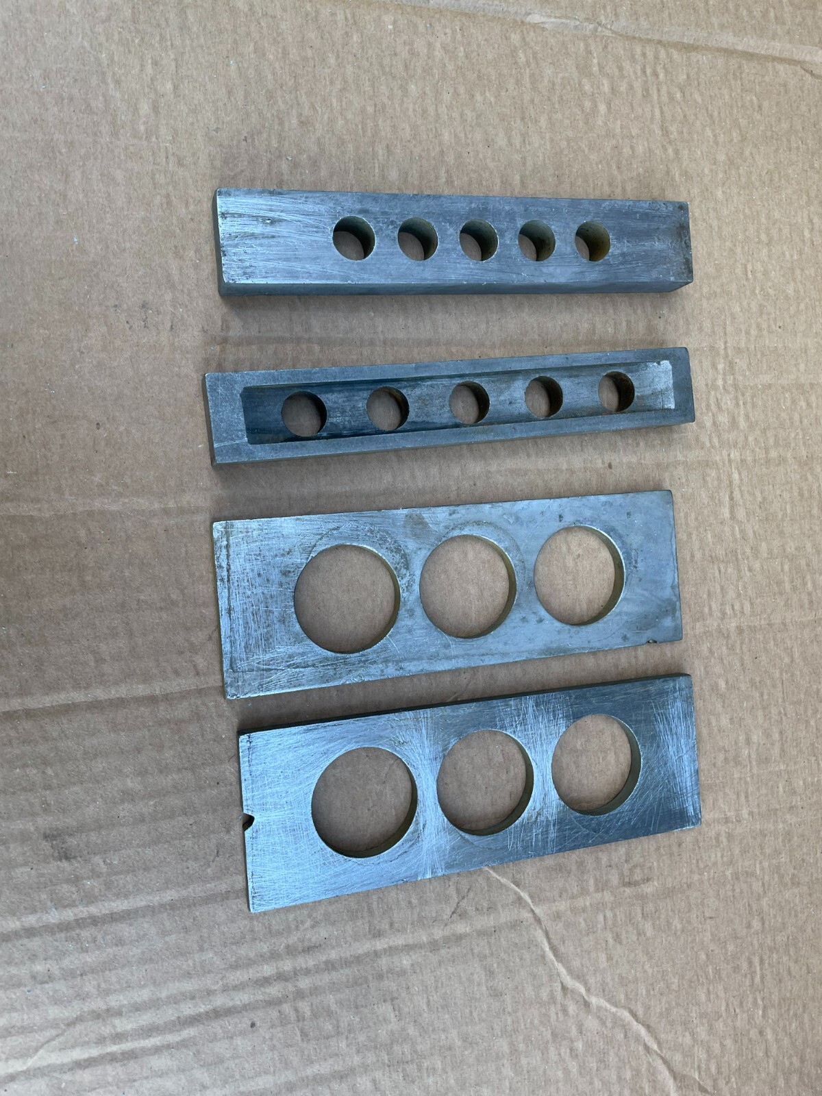 Precision Steel Flat Bar, 2 Bars w/ 6 Holes , & 2 Bars w/ 3 Holes Each(4 PK)