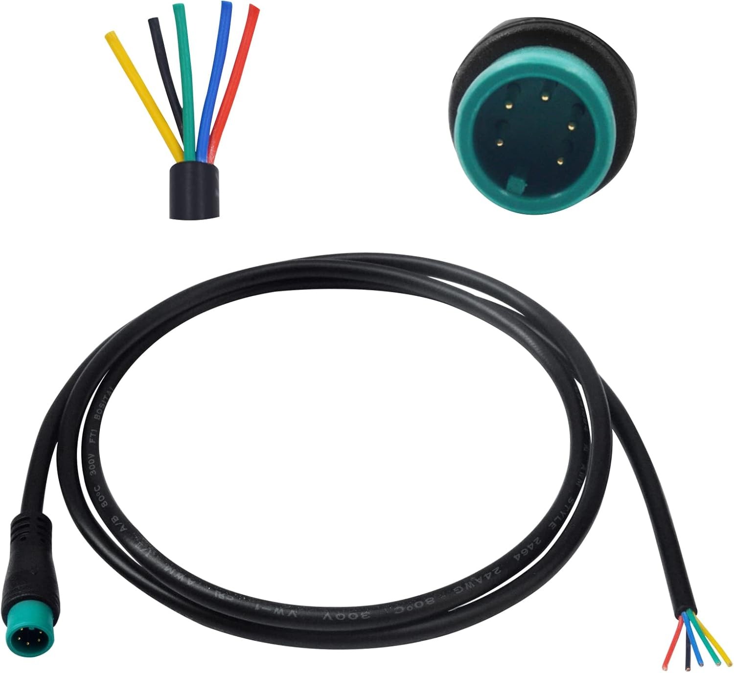 Extension Cable 2Pin/3Pin/4Pin/5Pin/6Pin Waterproof Plug 5pin Male Connector
