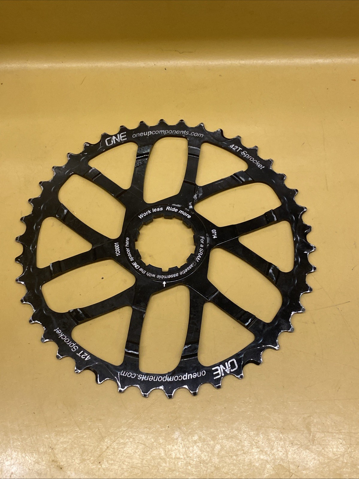 Black OneUp Components 42t Shimano/Sram Cassette Cog Conversion Sprocket