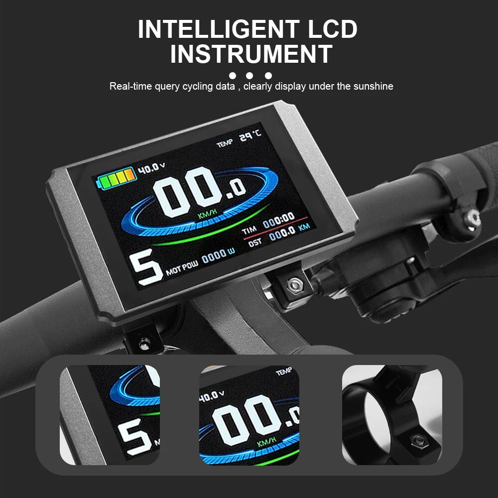 Electric Bicycle Color Display with USB 24V/36V/48V/52V/60V72V E-bike Display