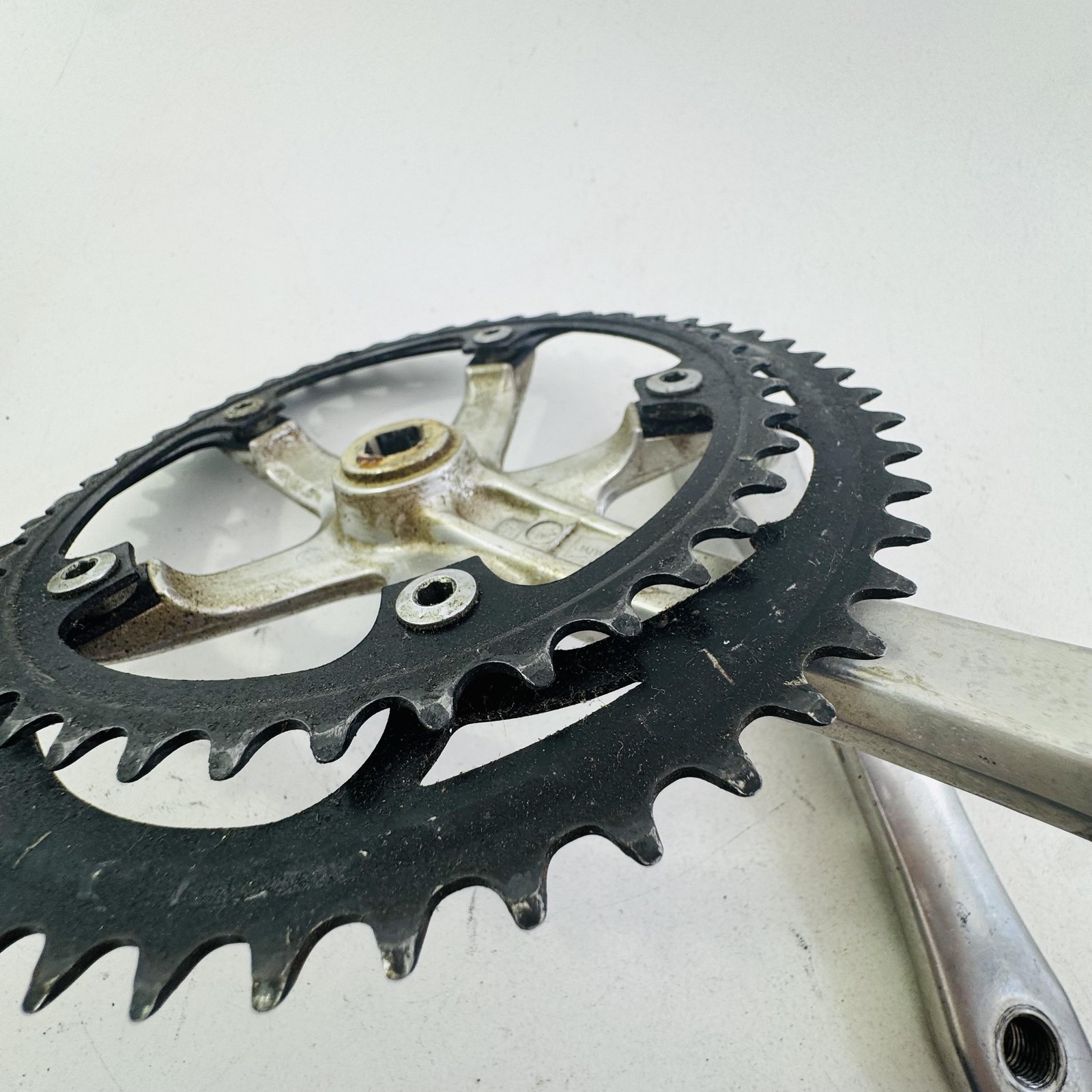 Vintage Sakae Blaze Double Crankset 170mm 52/42T Square Taper 130 BCD Bike A89