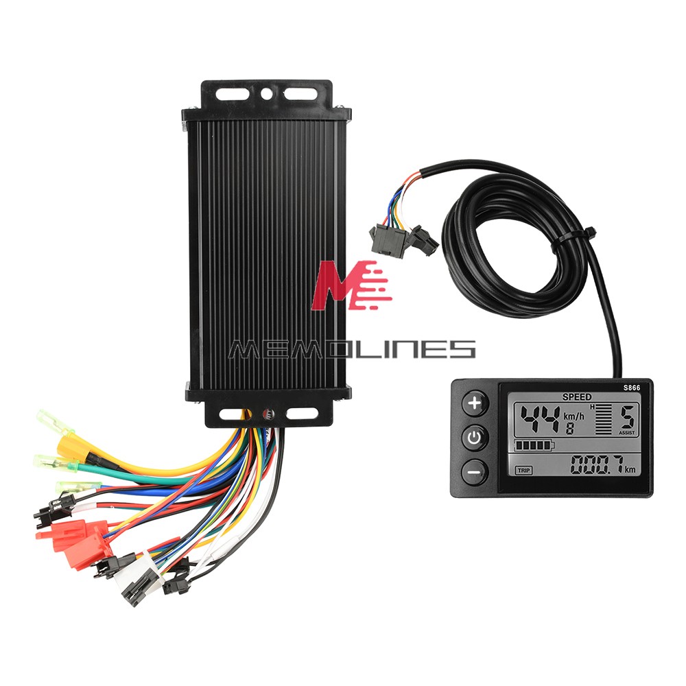 36V48V64V 30A Sine Wave Brushless Motor Controller 750-1500W Driver S866 LCD