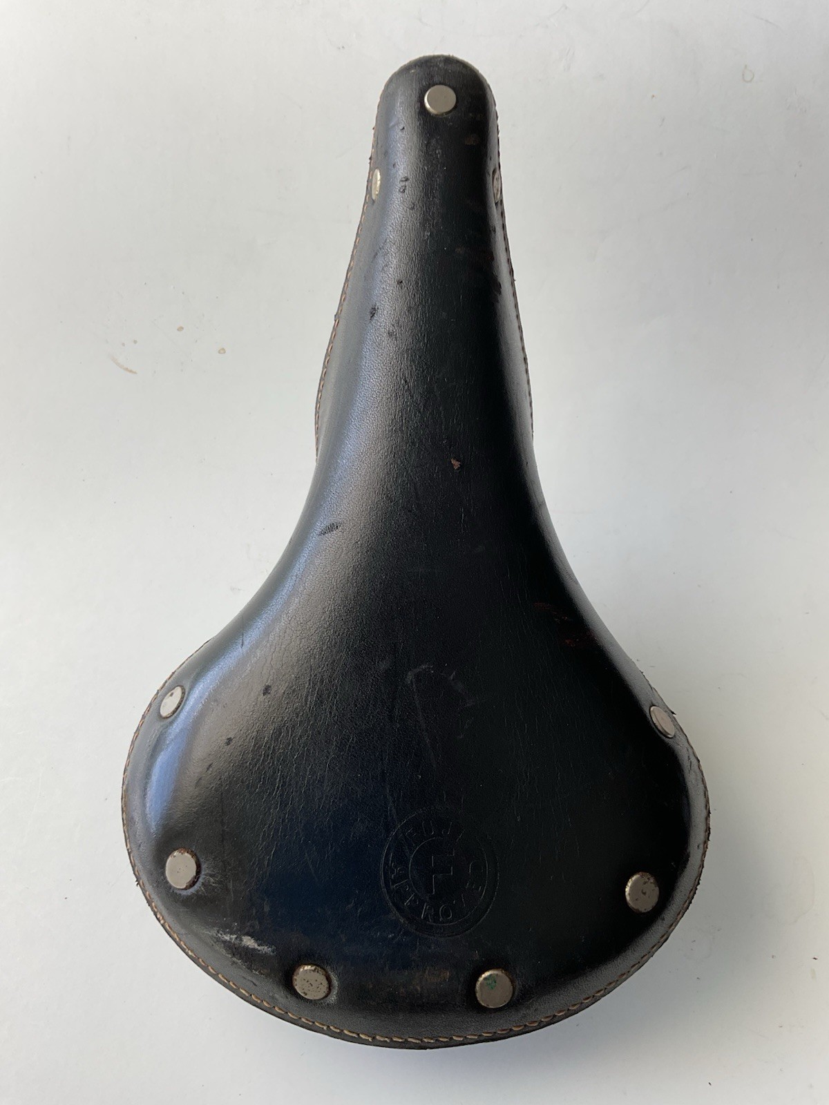 Fuji Belt Leather Saddle Seat Stitched NOS 70’s Vintage Japan Race Road Bike