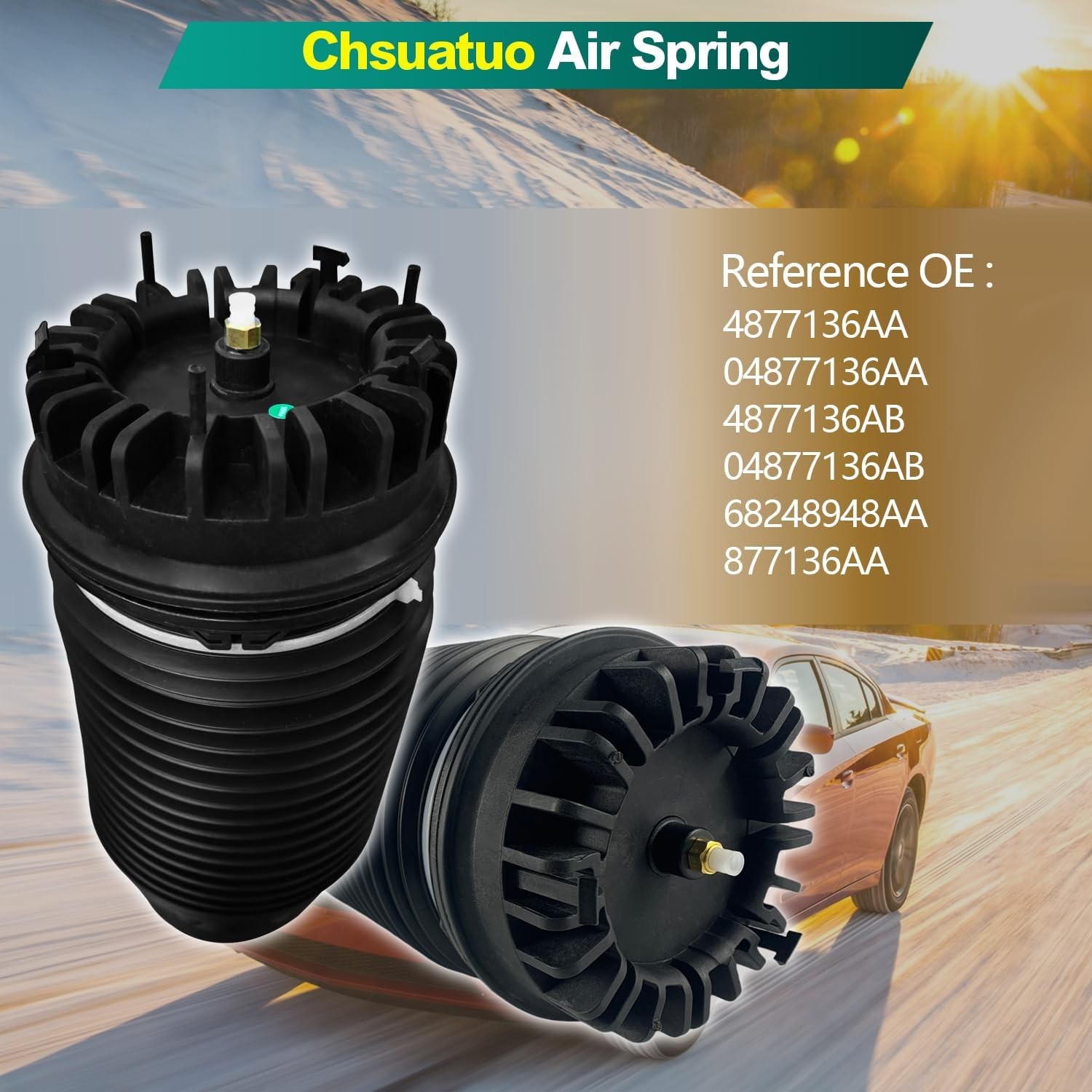 Rear Air Bags Air Suspension Spring Compatible 2013-2018 Dodge