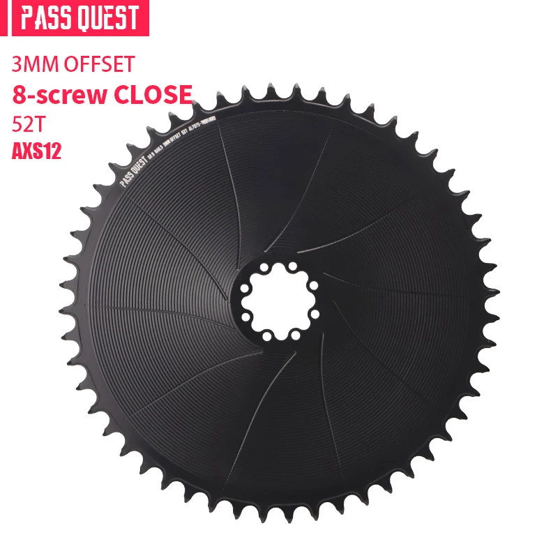 Round Narrow Wide Chainring 3mm Offest Direct Mount Crank Gravel Bike AXS 40-56T