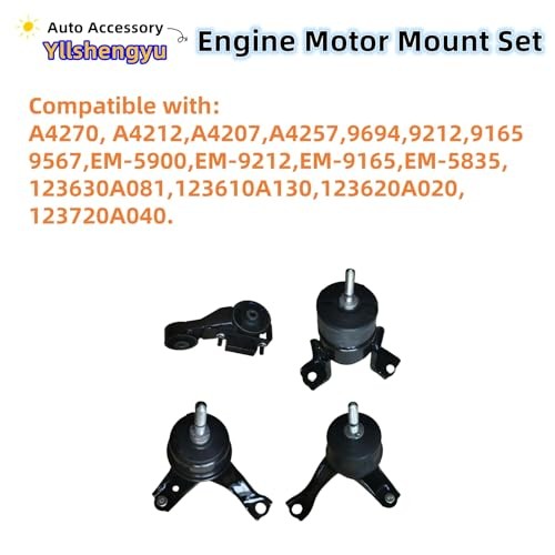 Engine Motor Transmission Mount Kit for Sienna 2004-2006 V6 3.3L V6 3.3L