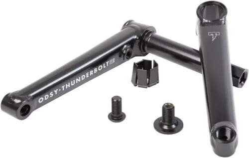 Odyssey Thunderbolt 170 mm LHD Steel Crankset Heat-Treated 4130 Chromoly Black