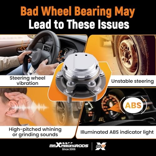 maXpeedingrods 2 Pcs 513334 Front Wheel Hub and Bearing Assembly for 513334×2