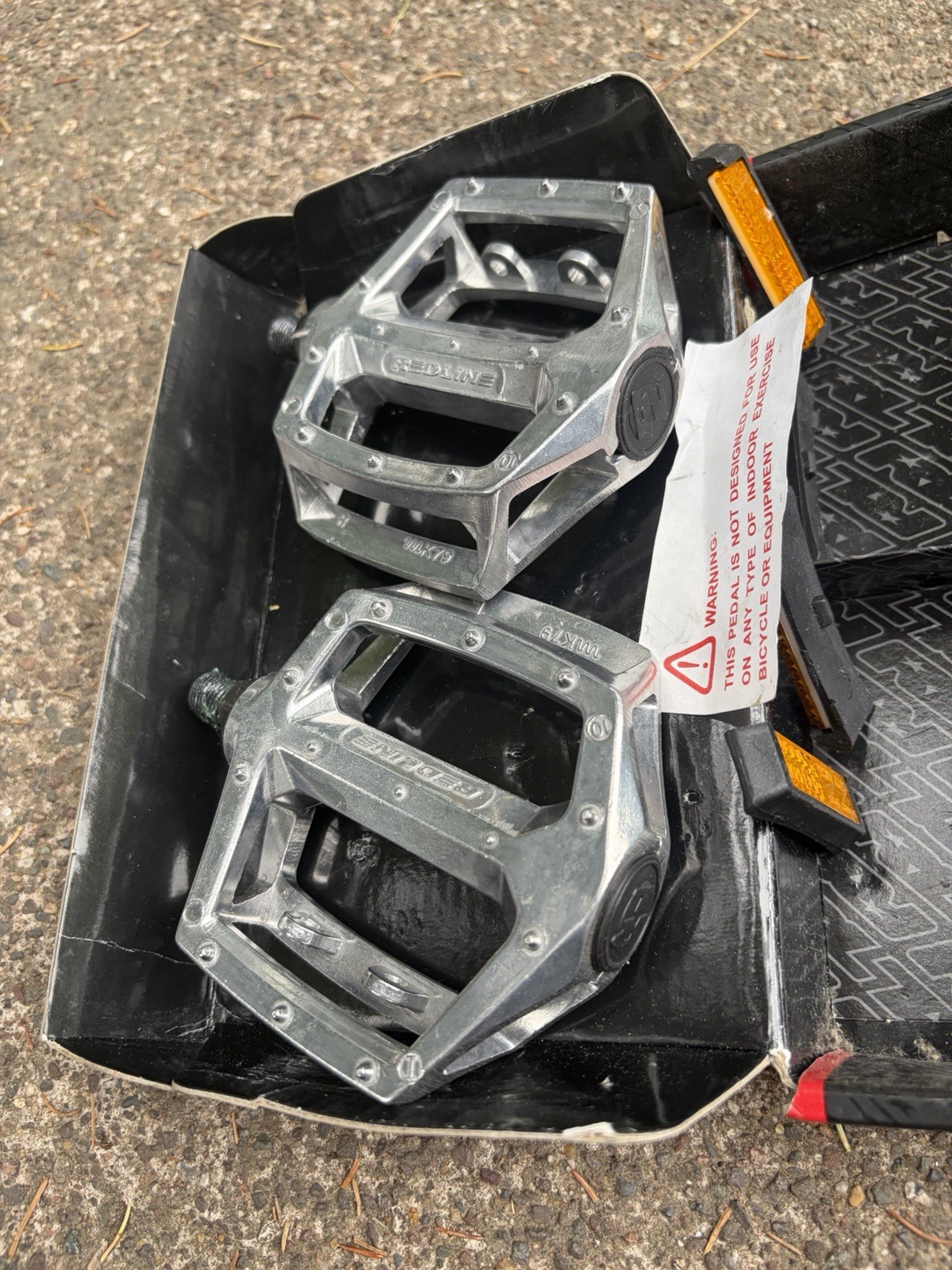 Redline Alloy Platform Flat Pedals Silver 1/2 BMX LU-313
